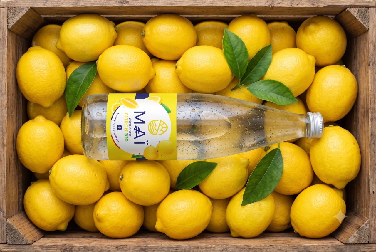 Maï Infusion Citron Bio, nichée dans les citrons bio